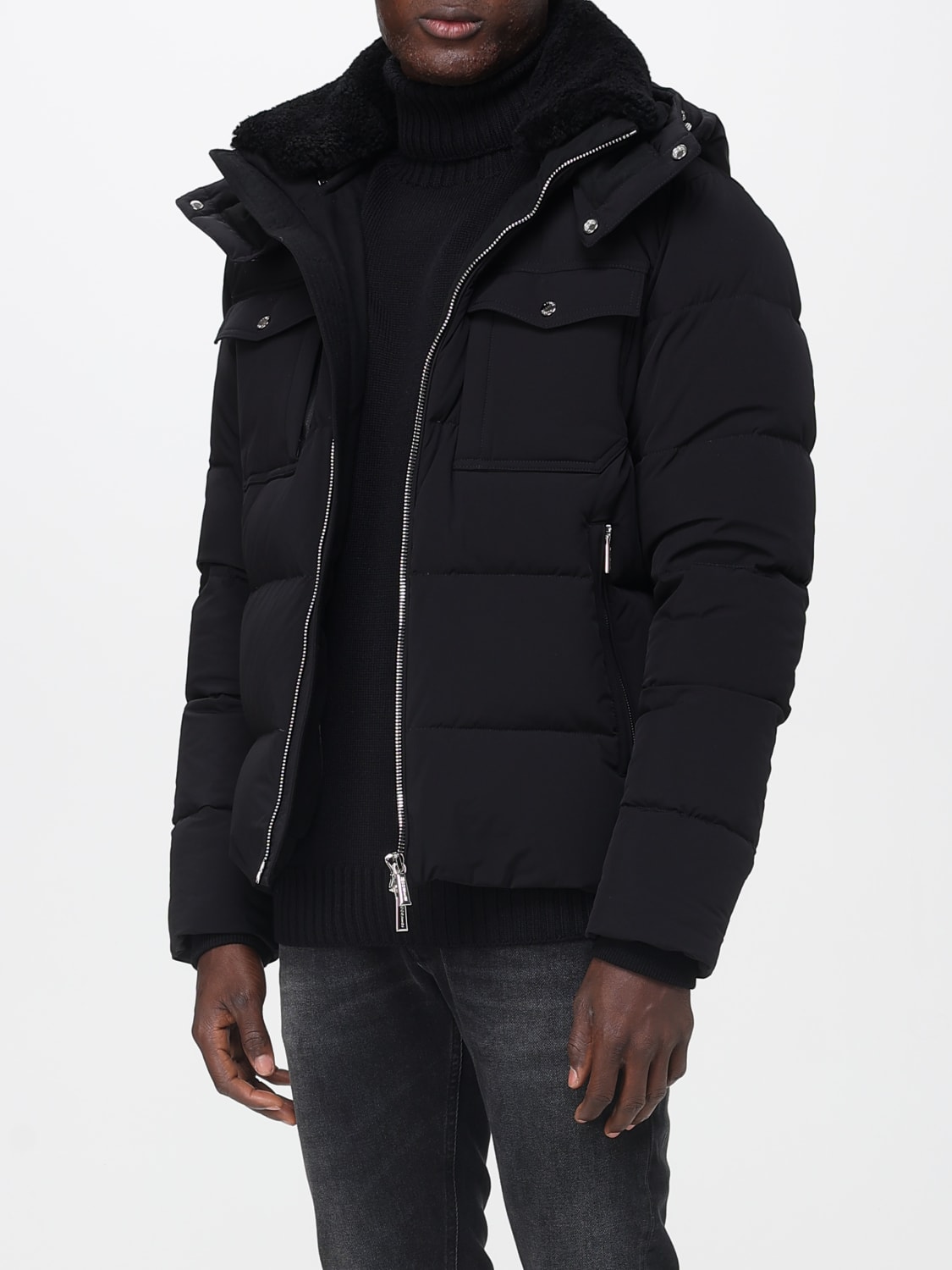 MOORER JACKET: Coat men Moorer, Black - Img 3