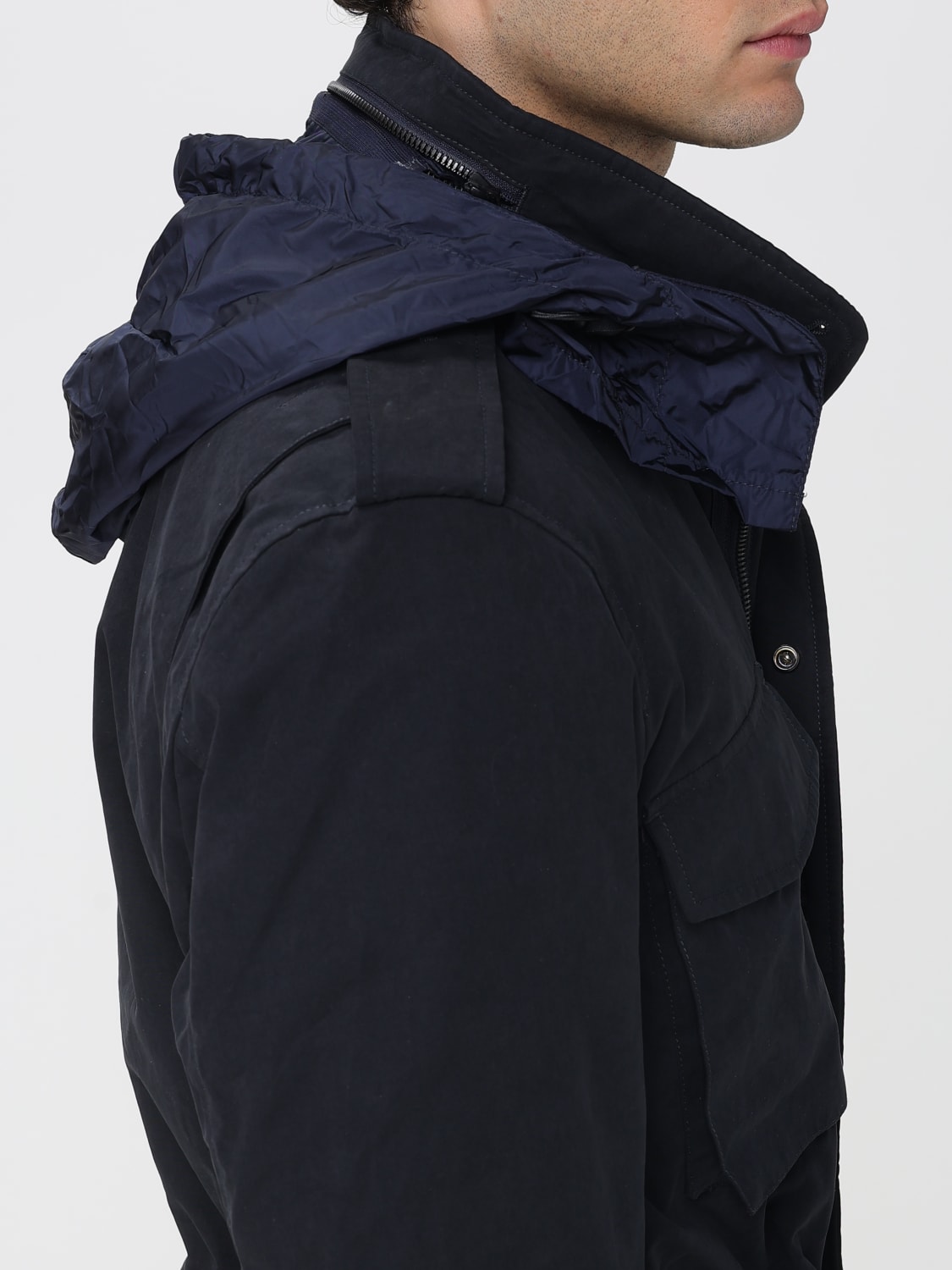 ASPESI JACKET: Coat men Aspesi, Blue - Img 4