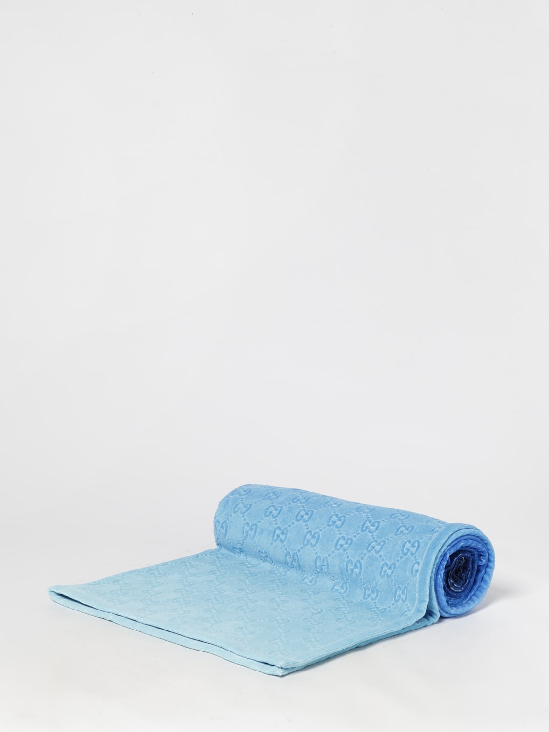 GUCCI BEACH TOWEL: Swimsuit men Gucci, Blue - Img 1