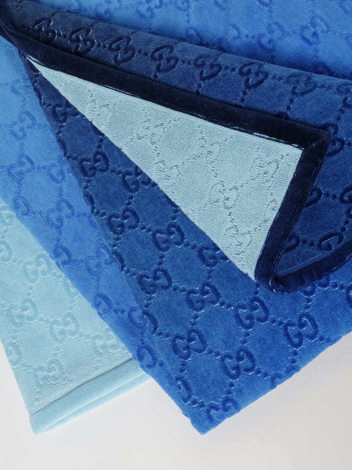 GUCCI BEACH TOWEL: Swimsuit men Gucci, Blue - Img 3