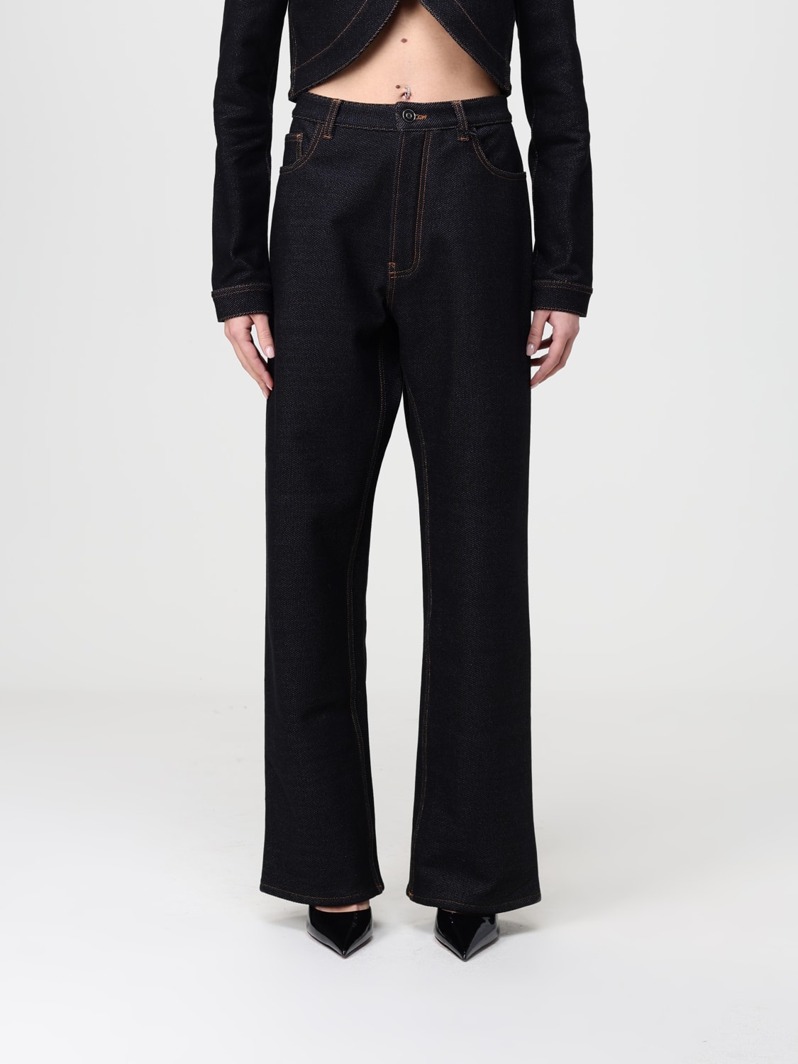 ALAÏA JEANS: Jeans woman AlaÏa, Black - Img 1