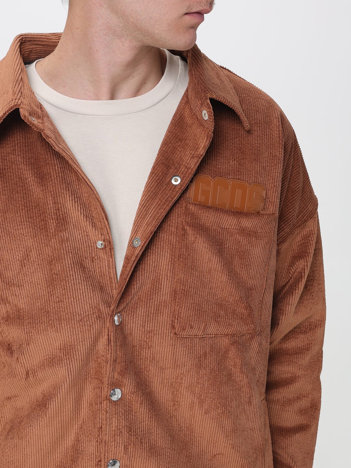 GCDS JACKET: Coat men GCDS, Brown - Img 4