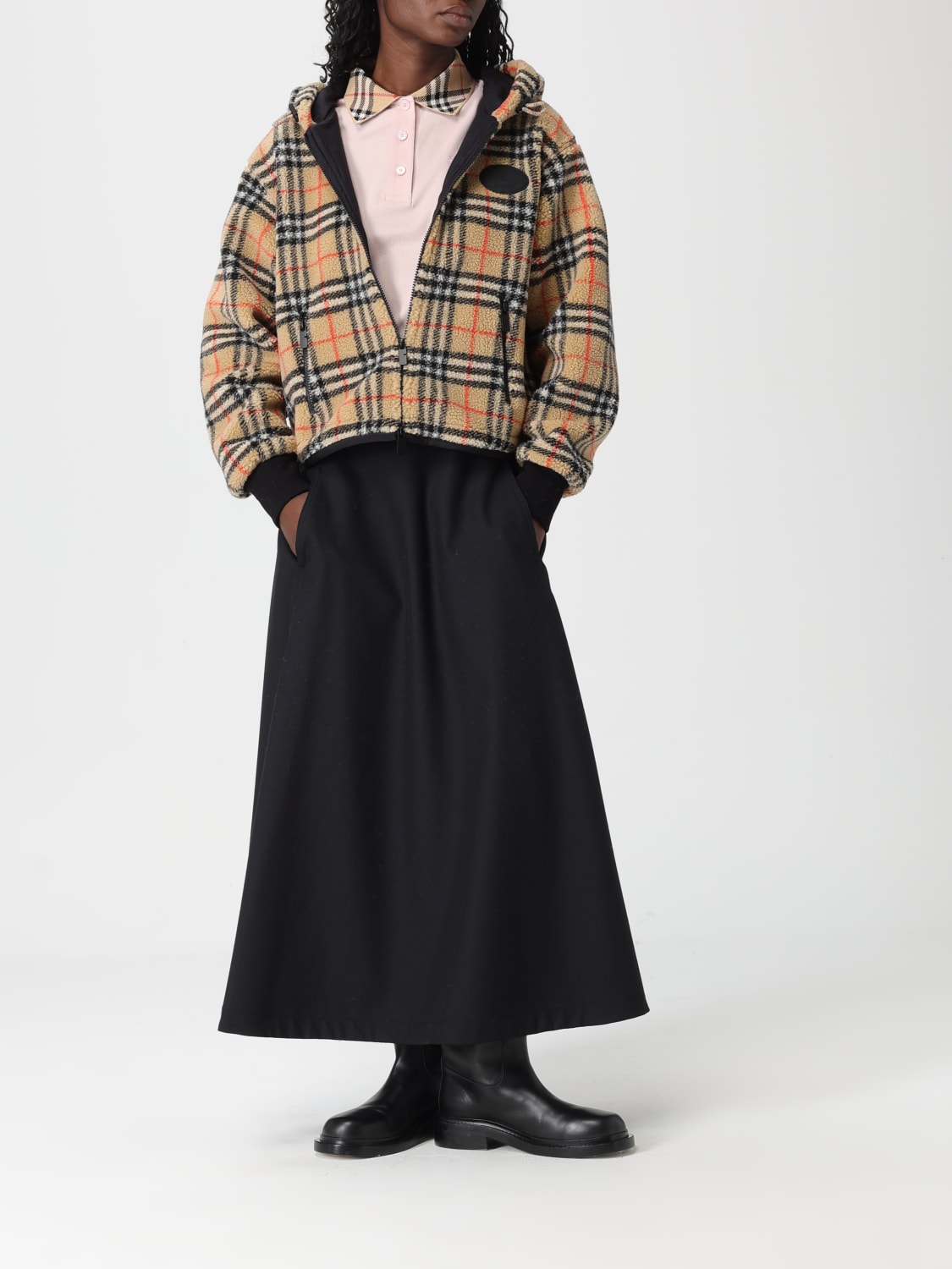 BURBERRY POLO SHIRT: Polo shirt woman Burberry, Pink - Img 2