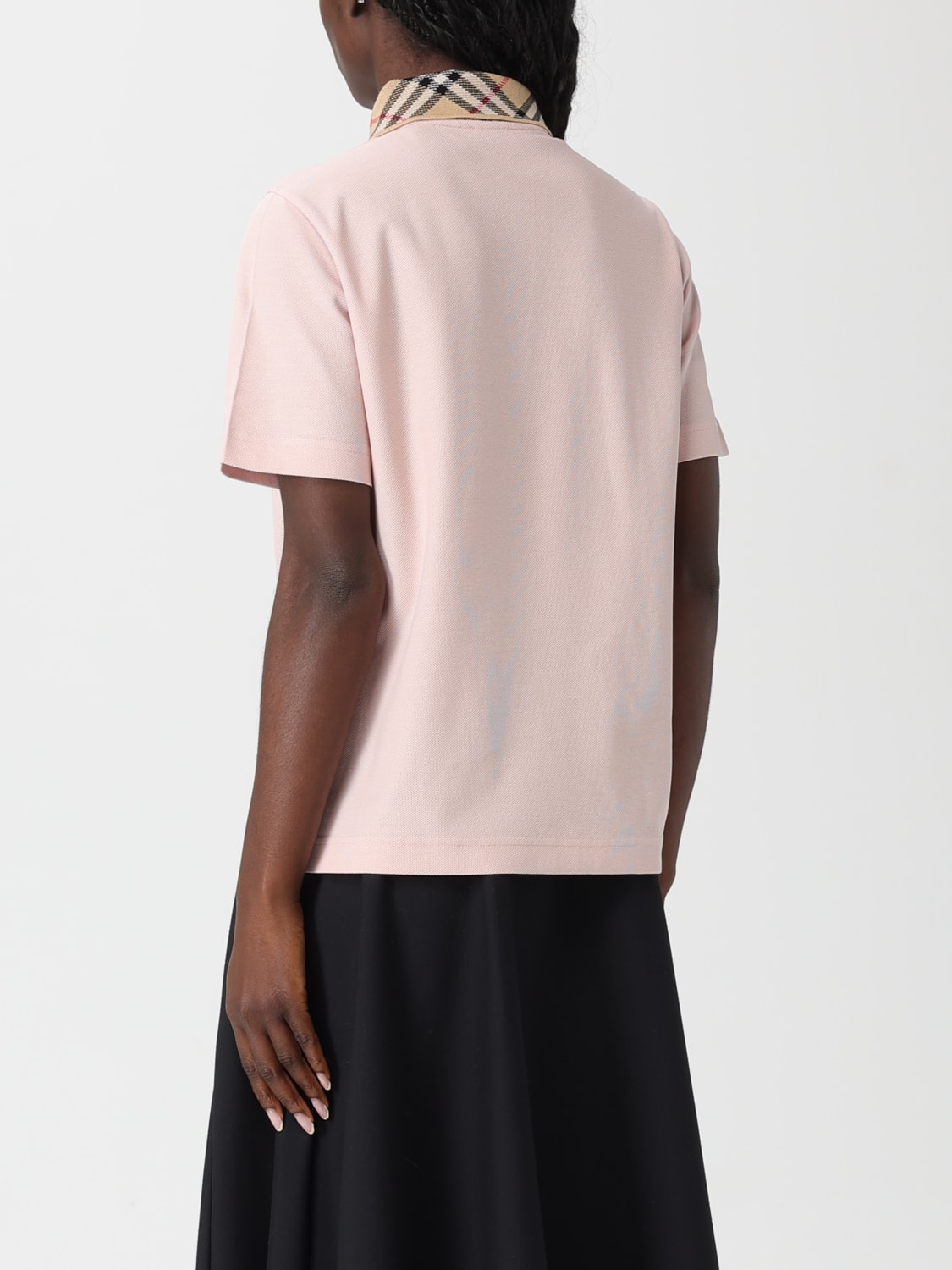 BURBERRY POLO SHIRT: Polo shirt woman Burberry, Pink - Img 3