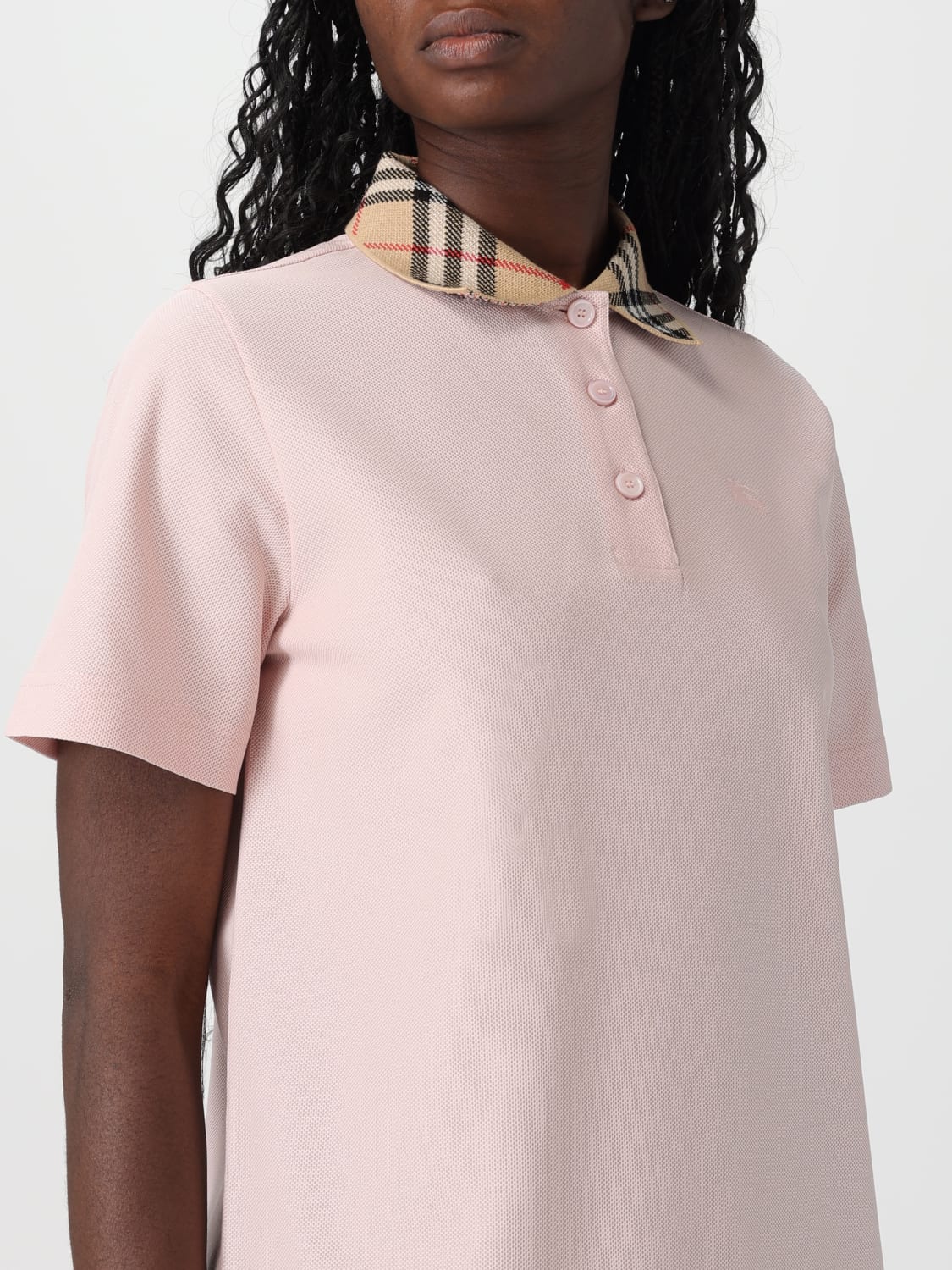BURBERRY POLO SHIRT: Polo shirt woman Burberry, Pink - Img 5