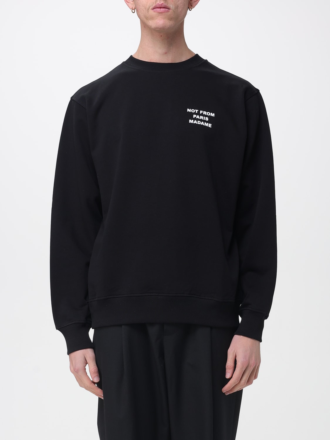 DRÔLE DE MONSIEUR SWEATSHIRT: Sweatshirt men Drôle De Monsieur, Black - Img 1
