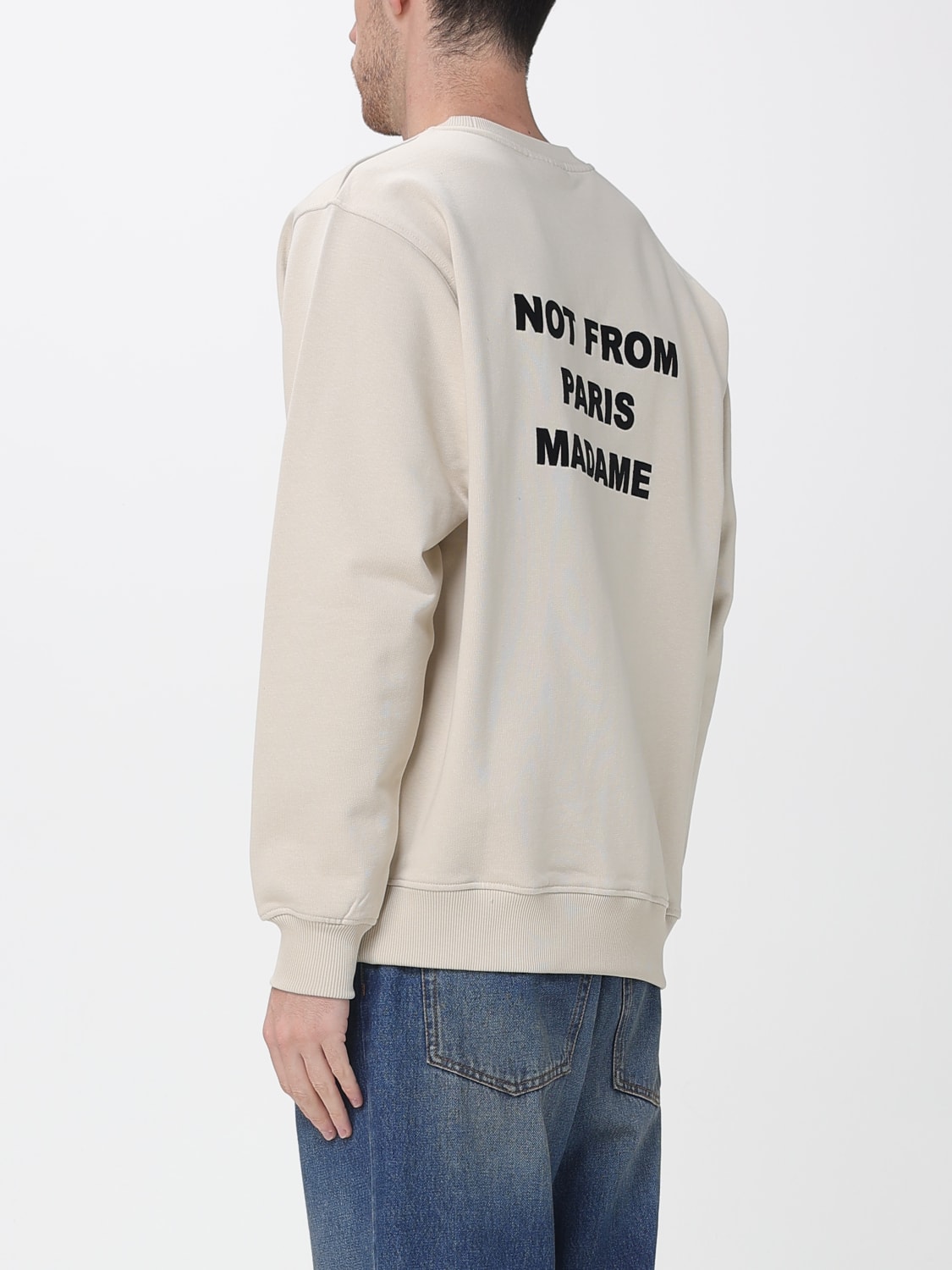 DRÔLE DE MONSIEUR 卫衣: 卫衣 男士 Drôle De Monsieur, 米色 - Img 2