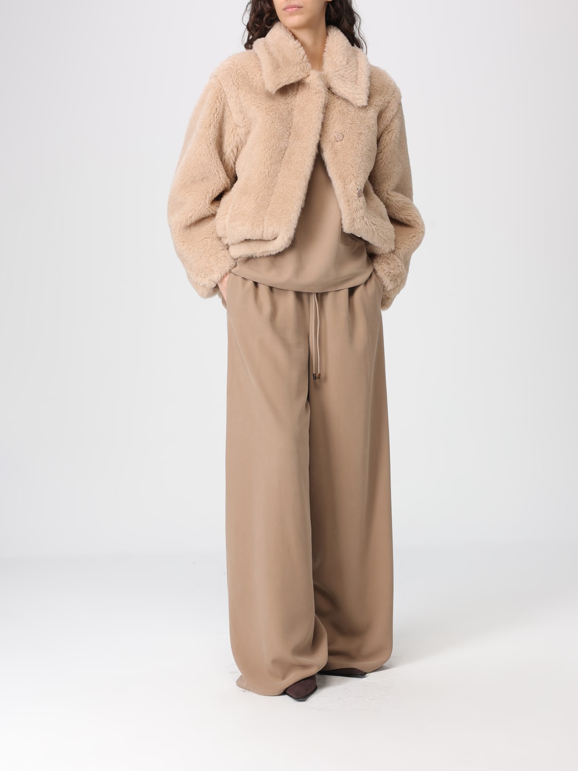 MAX MARA PELLICCIA: Giacca Max Mara in pelliccia , Beige - Img 2