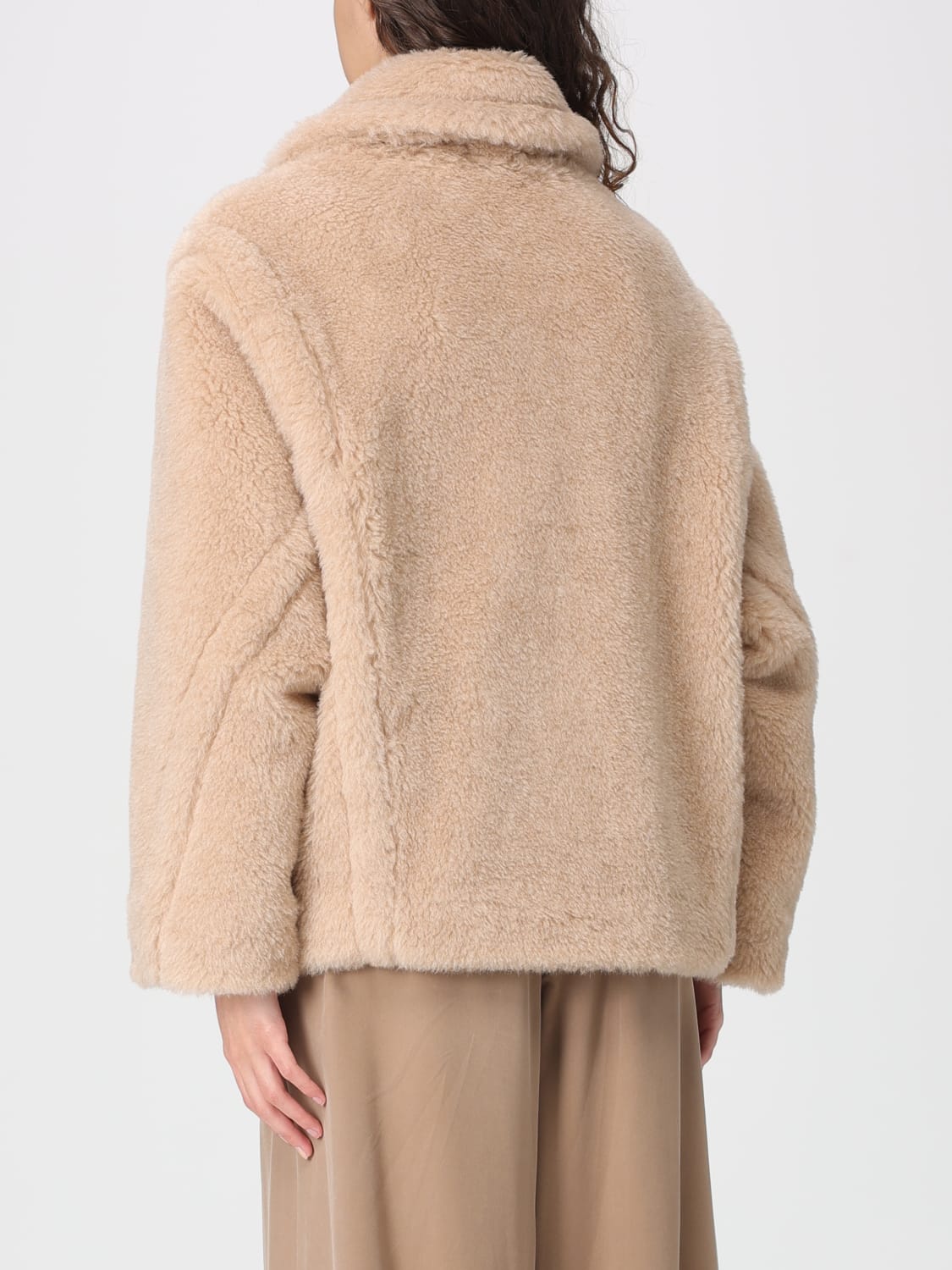 MAX MARA PELLICCIA: Giacca Max Mara in pelliccia , Beige - Img 3
