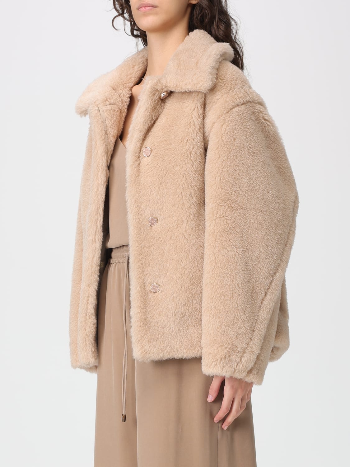 MAX MARA PELLICCIA: Giacca Max Mara in pelliccia , Beige - Img 4