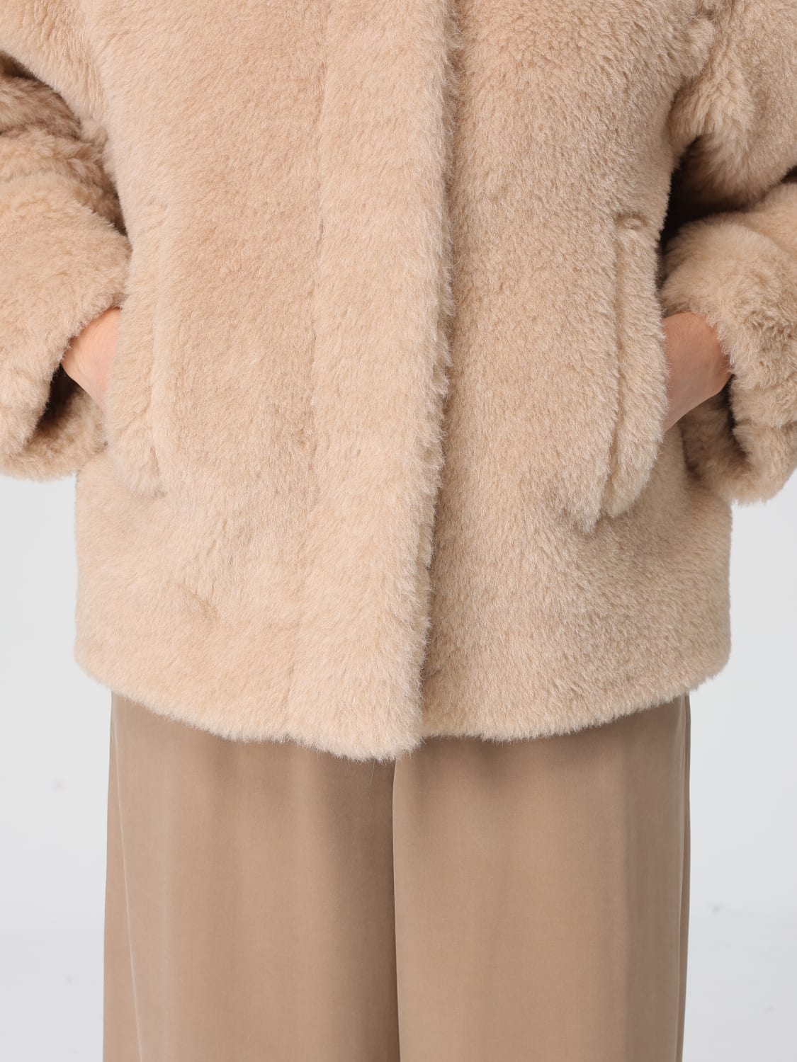 MAX MARA PELLICCIA: Giacca Max Mara in pelliccia , Beige - Img 5